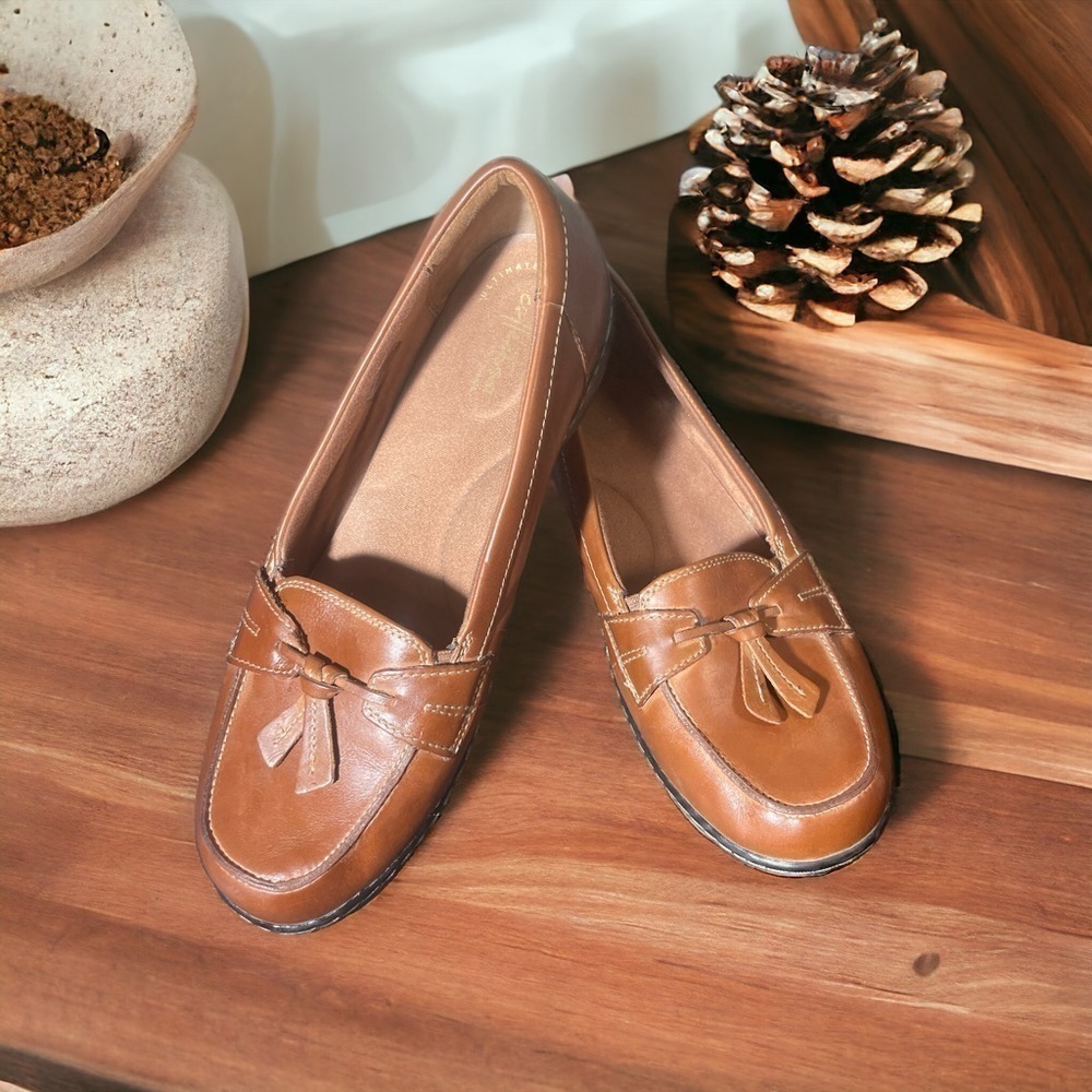 Clarks Brown " Ashland Bubble " Multi Leather
Womens Comfort Loafer 11M